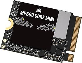 Corsair MP600 CORE MINI 2TB M.2 NVMe PCIe x4 Gen4 2 SSD – M.2 2230 – Up to 5,000MB/sec Sequential Read – High-Density QLC NAND – Great for Steam Deck, ASUS ROG Ally, Microsoft Surface Pro – Black