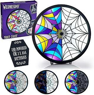 WOW! STUFF Wednesday Window Moodlight with Multi-Modes | Wednesday Addams Giftable Light | Official Merchandise, Collectibles, Toys and Gifts for Teens, Adults and Fans of the hit Netflix Series
