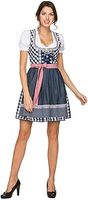 YUDATPG Bavarian Oktoberfest Costume Women German Traditional Oktoberfest Outfits Dirndl Dress Carnival Halloween Bar Waitress Cosplay Beer Maid Fancy Dress Maid Plaid Costume