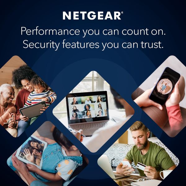 NETGEAR Nighthawk Tri-band WiFi 7 Router (RS500) – security features, BE12000 wireless speed (up to 12 Gbps) – covers up to 2500 sq.ft., 120 devices – 2.5 GB internet port