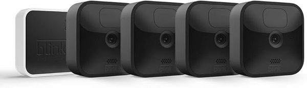 Blink Outdoor with two-year battery life | Wireless HD smart security camera, motion detection, Alexa enabled | 4-Camera System with Sync Module