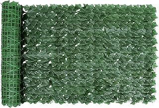 SUNJULY Artificial Ivy Privacy Fence Screen, Expandable Artificial Hedges Fence and Faux Ivy, Garden Privacy Screening Wall Panel Vine Leaf Decoration, UV Resistant (1M*3M)