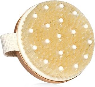 SURDOCA Dry Brushing Body Brush, Physical Exfoliating Scrubber, Lymphatic Drainage Massager Brush, Cellulite Remover Brushes, Bath Brush for Shower, Natural Bamboo (Boar Bristles)
