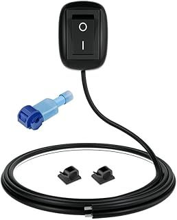 Gebildet 12V-230V/10A SPST Water Drop Shape Paste Type Button Switch,Off/ON Switch for Fog Driving Lights,Neon Lights,LED Light Bar(with 1m wire)(Patent No.015001381)