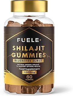 Shilajit Gummies - 100% Pure Shilajit Blueberry Burst, Himalayan Shilajit with 85+ Minerals, Energy Boosting & Immunity Support, High Strength 30000mg, 1 Month Supply Per Bottle