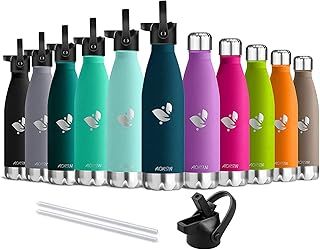 AORIN Vacuum Insulated Stainless Steel Water Bottle - 350ml/500ml/750ml - 24 hrs Cooling & 12 hrs Keep Warm - BPA Free - Mental Water Bottle for Work, Gym, Travel, Sports