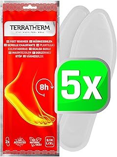 TerraTherm Insole Foot Warmers - 5, 10 or 30 Pairs - Feet and Heat Warmers, Heated Insoles for Shoes