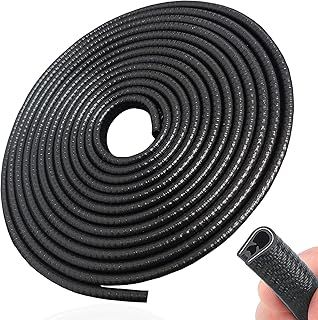 SYOAUTO 4M Car Door Edge Protector Black Car Door Protector Edge Trim No Glue Rubber U Shape for Most Vehicle