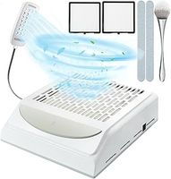 Upgrade Nail Dust Collector with 2 Filter & Light【NO.1 Super Suction 100W】Professional Dust Extractor Nails【SGS Certification】 Dust Collector Nail Salon for Nail Studio & Home - Easy to Clean