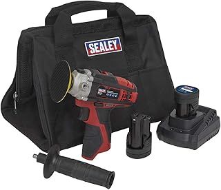 Sealey Cordless Polisher Kit Ø71mm 12V SV12 Series - 2 Batteries - CP1205KIT, Grey|Black|red