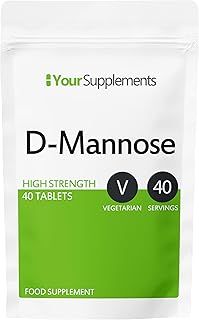 D-Mannose Tablets 1000mg | Easy Swallow Coated Tablets | 40 Pack | High Strength | Natural Relief & Vegan Friendly