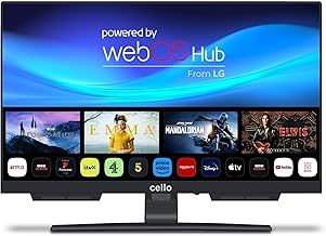 Cello C1924WSH 19″ inch Smart Frameless TV Freeview Play Pitch Perfect Speakers FreeSat, Bluetooth. Disney+, Netflix, Apple TV+, Prime Video, Paramount+, BBC iPlayer Made in the UK