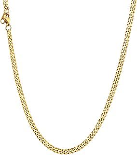 U7 Stylish Cuban Chain for Men Women, Silver/18K Gold/Black Tone, Sturdy and Strong Chain Necklace, Width 3/6/9/12mm, Length 14"/18"/20"/22"/24"/26"/28"/30", Send Gift Box