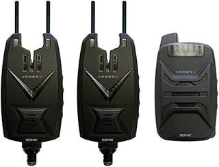 Sonik Vader X Carp Fishing Bite Alarm Set 2+1 (R/B LED) HC0063