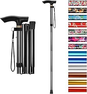 supregear Walking Stick - Adjustable Folding Walking Sticks for Women and Men - Lightweight Portable Collapsible Balancing Walking Aid - Travel Walking Cane for Ladies Elderly Adults