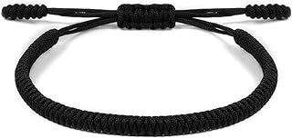 Handmade Buddhist Braided Friendship Bracelet, Tibetan Adjustable Woven Rope Good Luck String Bracelet Gift for Lover Women & Men