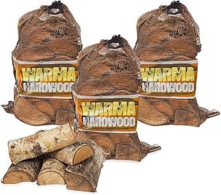 Hardwood Firewood Logs 75L Kiln Dried Logs - Ready to Burn Easy For a Long Hot Burn - 3 x 25 Litre Nets Hard Wood for Weekend Fires Open Fire Pits Wood Burners Log Burners Fireplaces