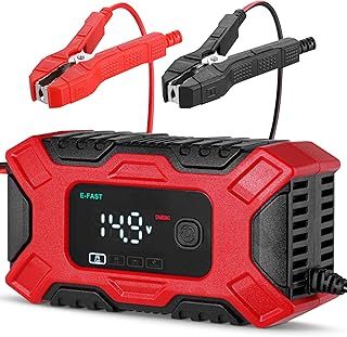 Car Battery Charger (12V / 6A), Smart Automotive Trickle Charger w/ 4 Charging Modes, Automobile Desulfator & Maintainer for Motorcycle, Truck, Lawn Mower, RV & ATV