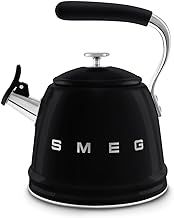 SMEG Retro Stovetop Whistling Kettle – 2.4Q (Black)