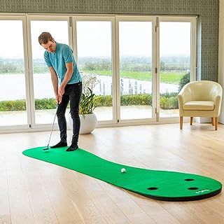 FORB Home Golf Putting Mat | Premium Multi-Surface Practice Mat Ideal for Indoor & Outdoor Use - Non-Crease Polyester Surface with a Rollaway Feature [10ft or 12ft]