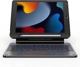Dexnor for iPad 9th Generation Case with Keyboard Floating Cantilever Magnetic Stand Multi-Touch Trackpad Backlit Pencil Holder Magic Style Keyboard Case for iPad 9th/8th/7th Gen 10.2" Black, UK