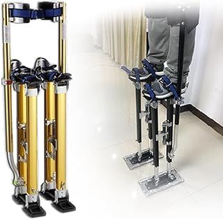 Heavy Duty Drywall Plastering Stilts Work Painter's Stilts Plastering Paint Painter Tool Accessory Drywall Tool Adjustable Height for Stage Props (Color : Gold Size : 45 75cm)