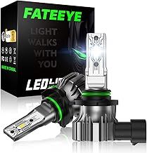 Hir2 9012 LED Headlight Bulbs, 12V 50W 10000Lumens 6500K Xenon White Hir2 9012 LED Auto Car Headlight Conversion Kit, 360 Degree Adjustable Beam Lamps, IP68 Waterproof, Pack of 2