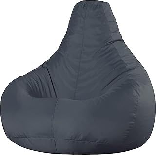 Bean Bag Bazaar Recliner Gaming Bean Bag Chair, Charcoal Grey, Indoor Outdoor Water Resistant Fabric, Large Beanbag with Filling Included, Gaming Chair, Outdoor Seating, Garden Furniture