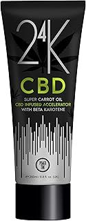Power Tan 24K CBD Super Carrot Oil CBD Infused Sunbed Tanning Accelerator 250ml Bottle