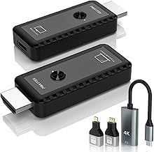 PWAYTEK Wireless HDMI Transmitter and Receiver, 4K Decode, 164FT/50M, Portable, Full HD, for Streaming, Monitoring