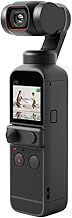 DJI Pocket 2 - Handheld 3-Axis Gimbal Stabilizer with 4K Camera, 1/1.7” CMOS, 64MP Photo, Pocket-Sized, ActiveTrack 3.0, Glamour Effects, YouTube TikTok Video Vlog, for Android and iPhone, Black