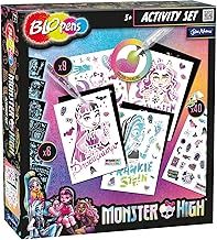 Blopens John Adams Monster High Colouring Activity Set: Arts and Craft Kit, create amazing airbrush pictures of Monster High characters, for ages 5+