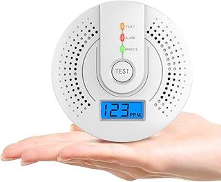 Carbon Monoxide Detector,Carbon Monoxide Alarm, CO Detector With LED display (AA Battery NOT Included) UK Patent No.: 6332482