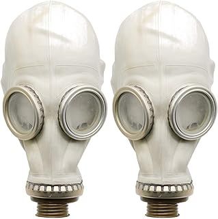 Oldshop Gas Mask (2 Pack) - Unisex Collectable Item - Authentic WW2 Soviet Russian Military Replica - Grey