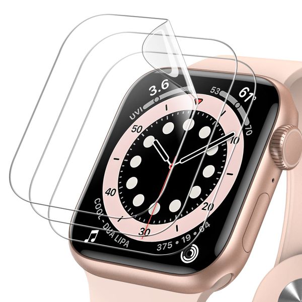 JETech Screen Protector for Apple Watch SE 3/2/1 (2025/2022/2020) / Series 6 5 4 40mm, TPU HD Clear Full Coverage Film, 3-Pack