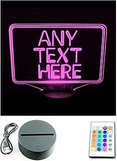Personalised LED Neon Any Text Sign Night Light. Home Bar Bedroom Mancave etc. 16 Colour + Remote Control