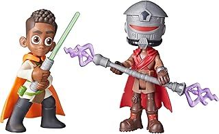 Star Wars Pop-Up Lightsaber Duel, Kai Brightstar & Taborr Action Figures, 4"-Scale Star Wars Toys for Kids