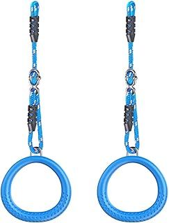 Dolibest Trapeze Ring, Swing Set Gym Ring Round Monkey Bar Handle Grip for Outdoor Playground Obstacle Course Playset Training Equipment Indoor Fun Activity