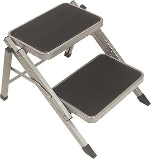 EazyGoods Folding Heavy Duty Double Caravan Step Motorhome Lightweight Non Slip, Metal, Multi-Colour, 59 x 48 x 39 cm