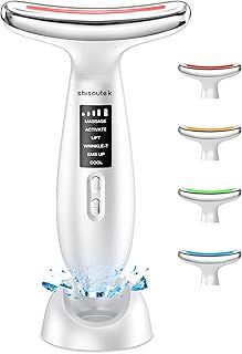 Face Lifting Device Facial Massager: Electric Skin Lift Neck Beauty Machine with 5°C Cooling Head - 45°C EMS Microcurrent Massage 6 Modes 4 LED- Face Sculpting Device Anti-Wrinkle Tightening Eye Body