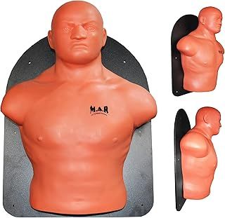 Freestanding Punching Dummy Wall Mounted Punching Bag Bob Dummy Boxing Torso Upper Cut Hook Pad For Martial Arts MMA & Kickboxing Training Heavy Duty Thai Boxing Gym Club & Home Use