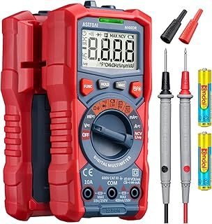 AstroAI Digital Multimeter 4000 Counts TRMS Auto-Ranging Volt Meter 1.5v/9v/12v Battery Voltage Tester Measure Voltage Current Resistance Diodes Continuity Voltmeter with Non-Contact Voltage Function