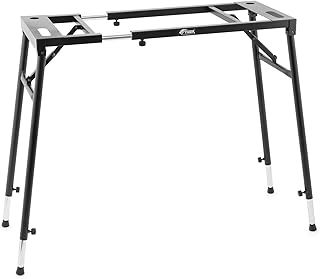 KYS21-BK Adjustable Keyboard Stand with Platform – Keyboard and Mixer Stand – Black