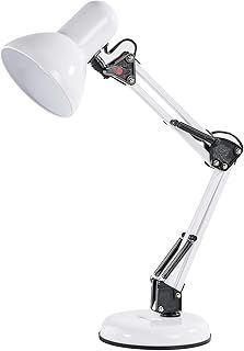 DS-1045 White Swing Arm Desk Durable Architect Lamp, Metal