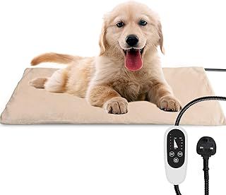 Pet Heating Pad with Auto Shut Off, Electric Pet Heated Bed Mat for Cats and Dogs, Temperature Adjustable, MET Safety Listed