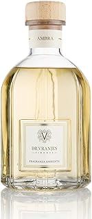 Dr. Vranjes Ambra 2500ml Luxury Reed Diffuser, Made in Italy, Oriental Home Fragrance with Amber, Patchouli & Sandalwood, Includes Double Pack of White Sticks