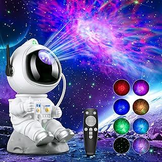 Astronaut Galaxy Star Projector Light - Starry Night Light Spaceman Light with 8 Nebula Modes, Remote Control & USB Powered 360° Adjustable Space Buddy Lamp, Gifts for Children and Adults