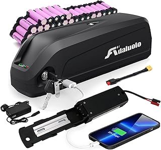 48V Ebike Battery, 48V 20AH Electric Bike Lithium Battery Hailong Bicycle Batteries with 2A Fast Charger, Indicator Light, Safe Lock, 5 Pin Base Plate, USB Port (48V 20AH 5 Pin+USB for 1500W)