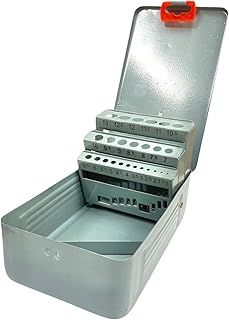 Drill Bit Organiser Metal Empty Hard Storage Case Tool Box for 25 Twist Drill Bits Set Size 1-13 Tools Rack Stand Organizer