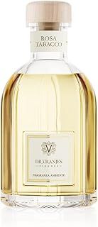 Dr. Vranjes – Rosa Tabacco 250 ml Diffuser + Double Pack of White Sticks (3 Pieces Bundle)- Luxury Home Fragrance, Main Scent: Oriental and Floral, Olfactory Pyramid: Damask Rose, Tobacco, Vanilla